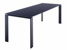 Four_Tavolo stół prostokątny blat z laminatu 158x79x72cm czarny / czarny