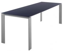 Four stol 190x79x72cm czarny-aluminiowy