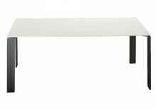 Four_Tavolo stół prostokątny blat z laminatu 158x79x72cm biało \/ czarny