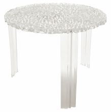 T-table stolik d50cm h44cm krysztalowy