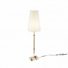 Zaragoza lampa stołowa mosiądz polerowany/abażury tkanina pcv 1x60W E27