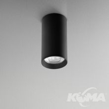Pet lampa sufitowa łazienkowa hermetyczna 8W LED 3000K 230V czarna struktura