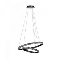 Azalea 60+40 oprawa wisząca led 41W 3000K 3-stopniowe ściemnianie czarna