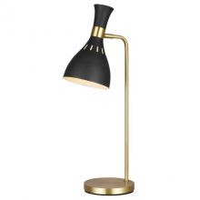 Joan lampka biurkowa czarno-złota 28W E27