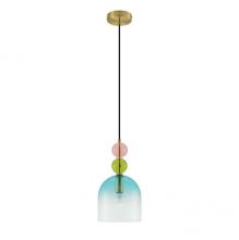Murano lampa wisząca 1x5W IP20 złoty/zielony/różowy/niebieski