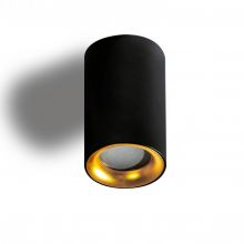 Eiger IP54 BK/GO lampa sufitowa 1x50W GU10 230V czarna/gold