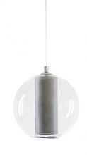 Merida s lampa wisząca 1x23W E27 25cm przezroczysty/szary