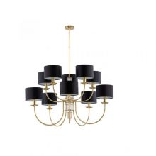 Cero oprawa wisząca 10xE14 8W złota matowa/abażury do wyboru