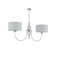 Cero oprawa wiszaca 2xE27 12W nikiel błyszczący/abażury do wyboru