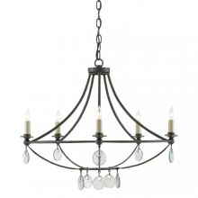 Novella oprawa wisząca 5xE14 8W postarzana czarna