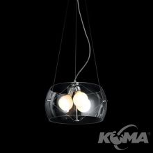 Cosmo 2 lampa wisząca 3x60W E27 230V transparentna