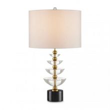 Waterfall lampa stołowa E27 12W czarno/złota