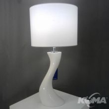 Dali stołowa lampa ceramiczna z abażurem 100W E27 biała