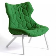 Foliage fotel 70x90x80cm cloth zielony/bialy