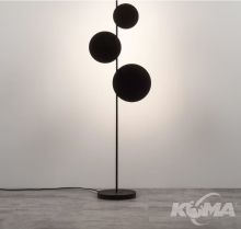 Lampa podłogowa led 3x6W 2700K ściemnialna czarna