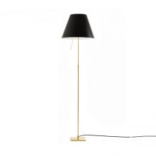 Costanza lampa podłogowa czarna/mosiężna 1x105W LED E27
