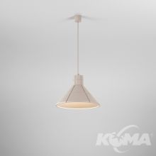 Flared_cast g 32 prawa wisząca gips syntetyczny  9,5W led 3000K  taupe