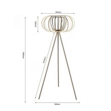 Lampa podłogowa led 48W 4900lm 3000K 3 stopniowy ściemniacz piaskowa/czarna