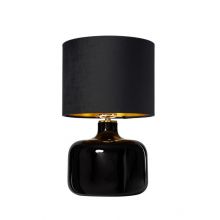 Lora lampa stołowa czarny/złoty/czarny 1x25W led E27