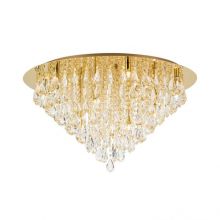 Kryształ plafon 12xG9 4W złoty 