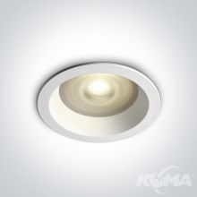 Kedares lampa wpuszczana w sufit 10W GU10 IP65 biały z szkłem pryzmatycznym