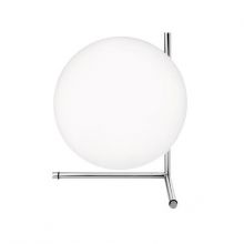 IC T2 lampa stołowa 1x205W E27 230V chrom + białe szkło