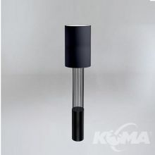 Ihi lampa stojąca 1x9W led E27 czarna / abażur czarny