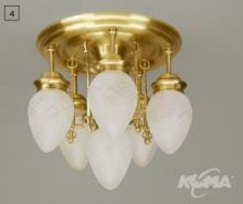 Budapest plafoniera oświetleniowa złoty 6x60W E27