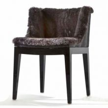 Mademoiselle kravitz fotel 55x52.5x74cm czarny-fur-python
