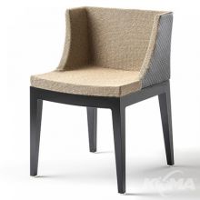Mademoiselle kravitz fotel 55x52.5x74cm czarny-tknina Z rafii