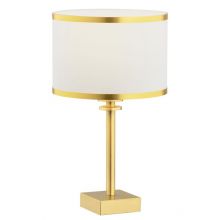 Abbano lampka stołowa E27 15W złota/abażur śmietankowy