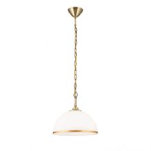 Old_lamp lampa wisząca z zawieszeniem łańcuchowym 1x40W  ( 4.5w) E27 patyna mat klosz biały opal          