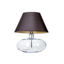 Stockholm lampa stołowa 1x60W E27 230V transparentna / czarno-złoty abażur