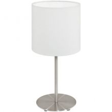 Pasteri lampa stołowa 1x40W E14 230V biała/nikiel