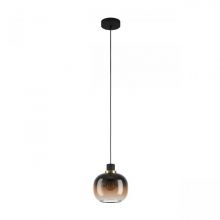OILELLA lampa wisząca czarna/brązowa 1x40W E27