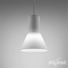 Modern_glass_flared_WP modern lampa wisząca biały struktura 50W E27 230V klosz szklany biały gładki 