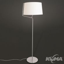 Chicago lampa podłogowa 1x100W E27 230V chrom + biały abażur