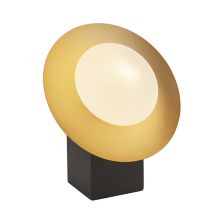 Hat lampa stołowa 1x3W led G9 złota / ciemny brąz klosz biały opal