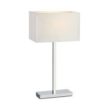 Savoy lampa stołowa 1x60W E27 230V chrom + biały abażur