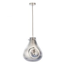 Bubble lampa wisząca 1x10W led E27 klosz chromowany metaliczny ze szkła + montatura chrom 