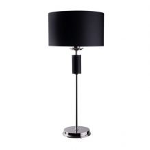 Modesto lampa stołowa 1x60W E14 230V mosiądz niklowany (połysk) + czarny abażur