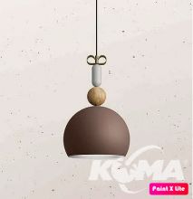 Bonton_3/4 lampa wisząca 1x15W led E27 mosiądz naturalny - matowy brąz 