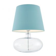 Sawa lampa stołowa 1x60W E27 230V transparentna + niebieski abażur