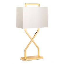 Cross lampa stołowa złota 60W E27 abażur kolor kość słoniowa