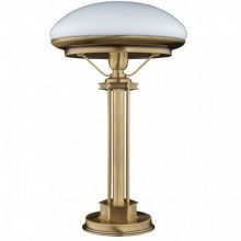 Decor lampa stołowa nikiel błyszczący 1x60W E27 klosz opal dwuwarstwowy