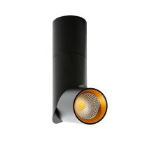 Santos lampa sufitowa 12W LED 3000K 230V czarna/złoty