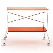 Flip stolik 80x42x72cm czerwono-pomaranczowy