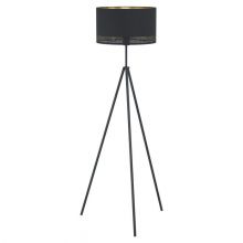 Esteperra lampa podłogowa czarna/złota 1x40W E27