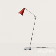 Lua lampa podłogowa chromowa/czerwona 1x60W E27