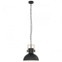 Lubenham lampa wisząca czarna/brązowa 1x28W E27